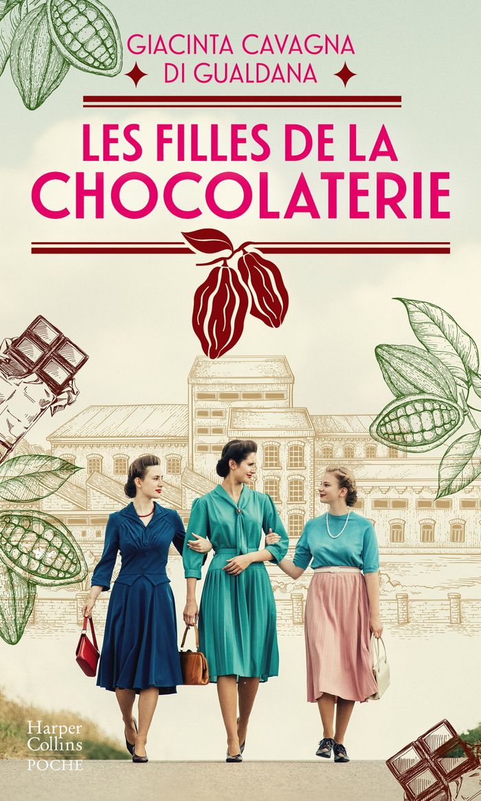 Couverture du livre « Les filles de la chocolaterie » de Giacinta Cavagna di Gualdana, librairie Les Contes Infusés à Corte