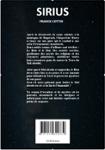 Quatrième de couverture de « Sirius »