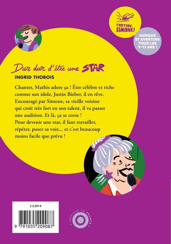 Quatrième de couverture de « Dur dur d'être une star »