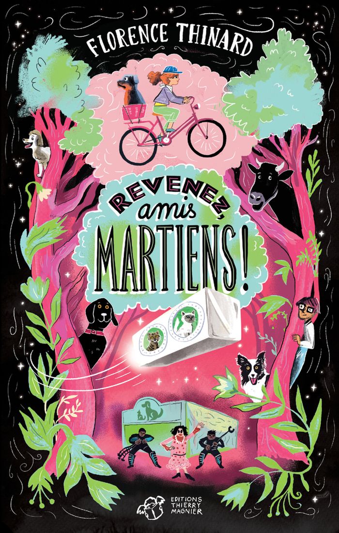 Couverture du livre « Revenez, amis Martiens ! » de Florence Thinard, librairie Les Contes Infusés à Corte