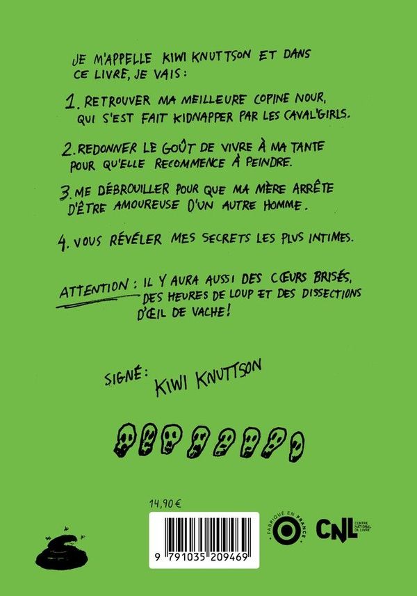 Quatrième de couverture de « Les secrets de Kiwi Knuttson »