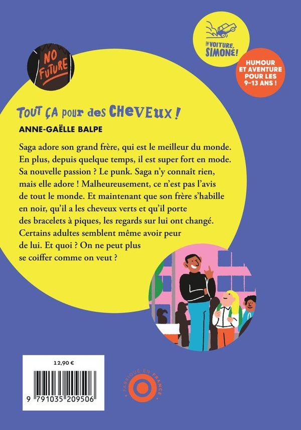 Quatrième de couverture de « Tout ça pour des cheveux ! »
