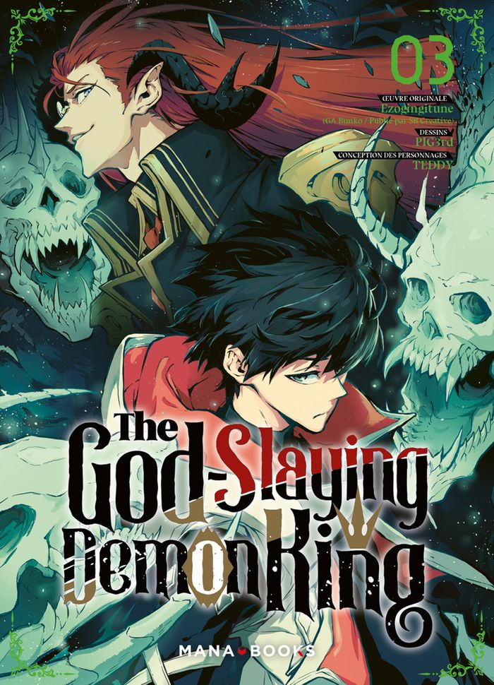 Couverture du livre « The god-slaying demon king » de Ezogingitsune, librairie Les Contes Infusés à Corte