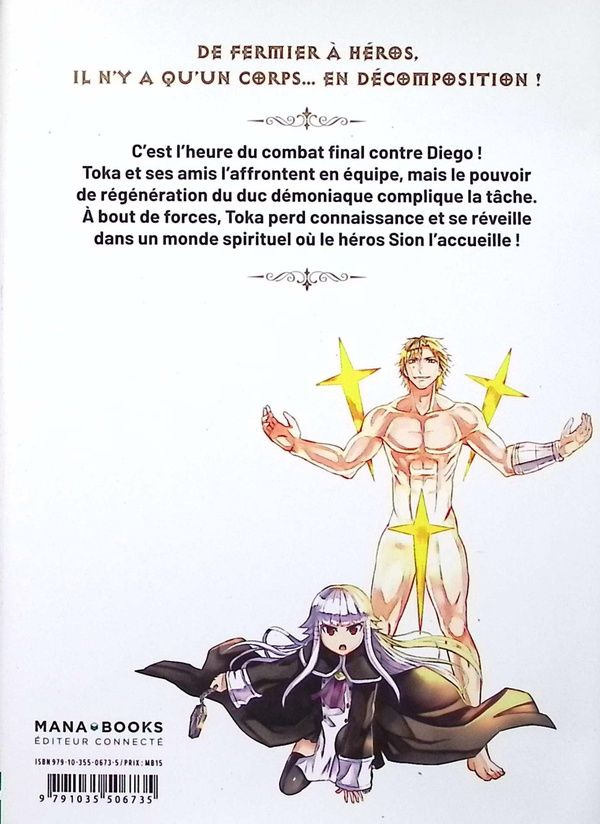 Quatrième de couverture de « The legendary hero is dead ! »