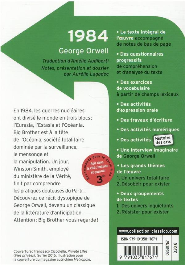 Quatrième de couverture de « 1984 »