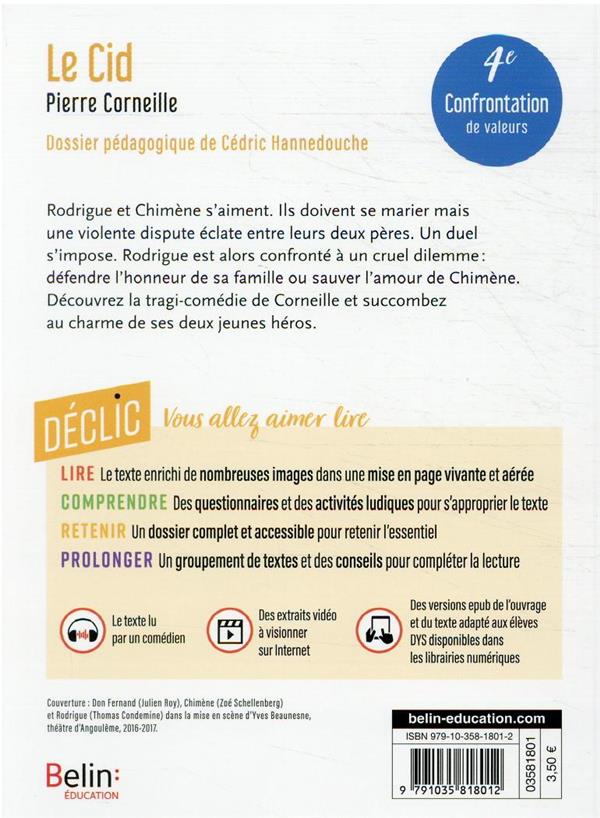 Quatrième de couverture de « Le Cid »