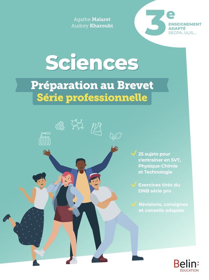 Couverture du livre « Sciences : préparation au brevet, série professionnelle » de Agathe Malaret, librairie Les Contes Infusés à Corte