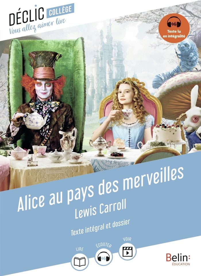 Couverture du livre « Alice au pays des merveilles » de Lewis Carroll, librairie Les Contes Infusés à Corte