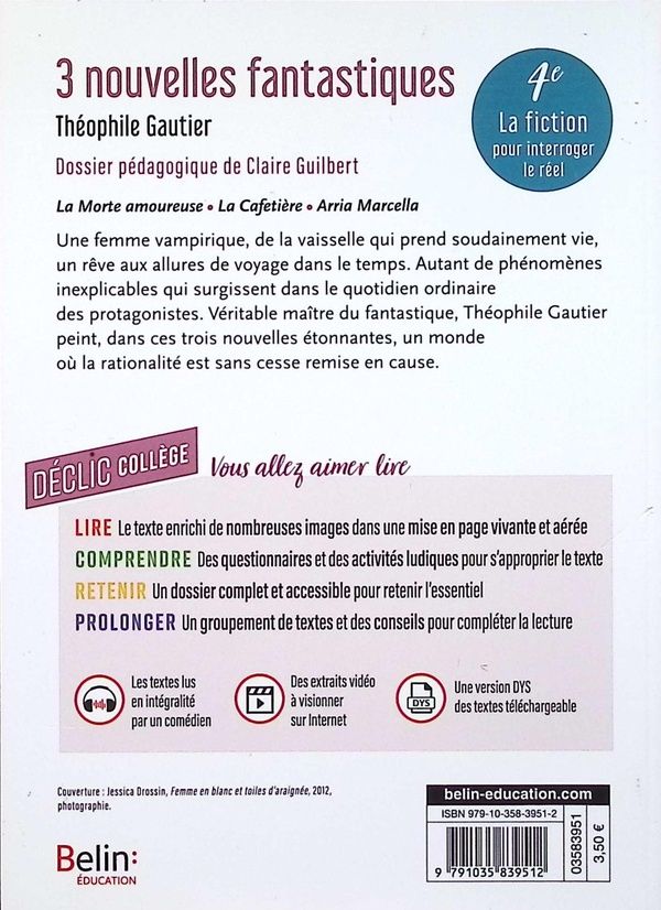 Quatrième de couverture de « 3 nouvelles fantastiques »
