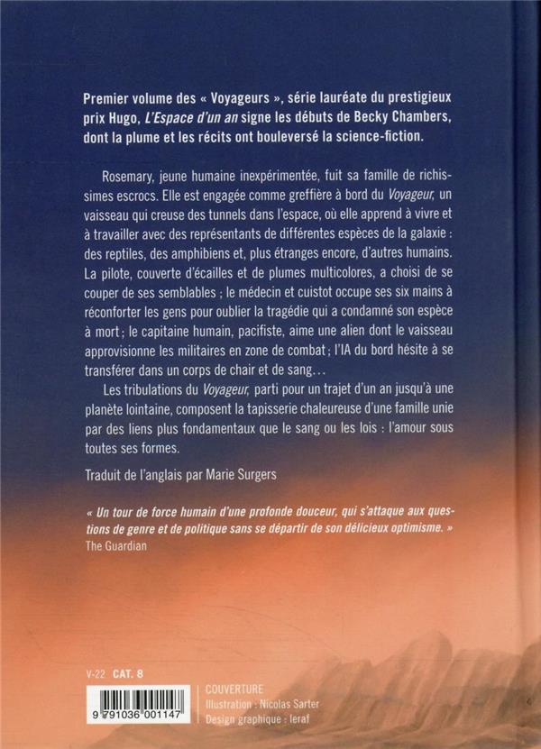 Quatrième de couverture de « L'espace d'un an »