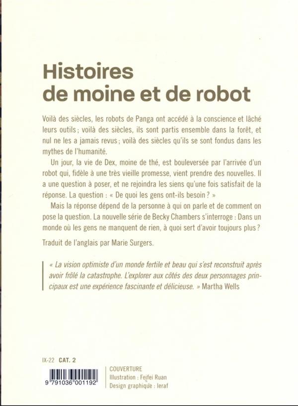 Quatrième de couverture de « Un psaume pour les recyclés sauvages : histoires de moine et de robot »