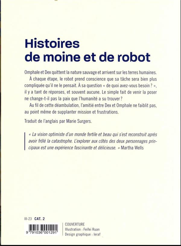 Quatrième de couverture de « Une prière pour les cimes timides : histoires de moine et de robot »