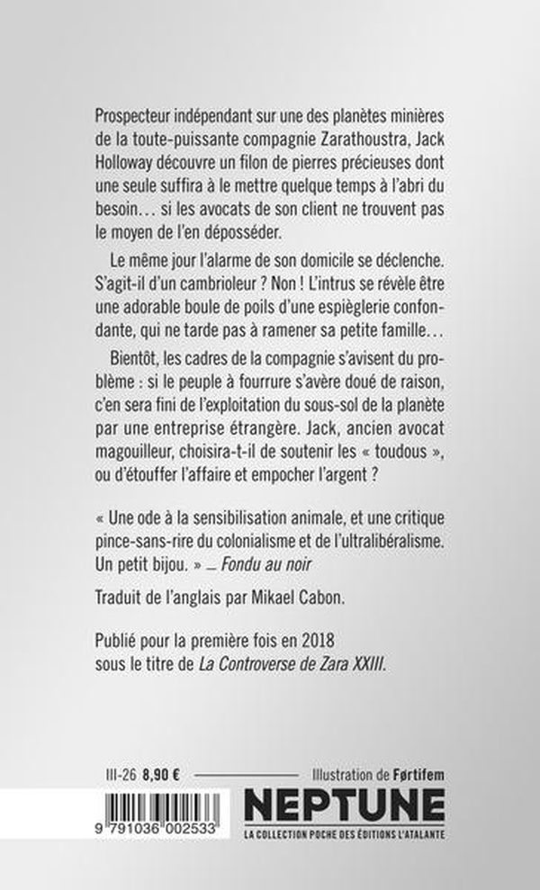 Quatrième de couverture de « La Planète des toudous »