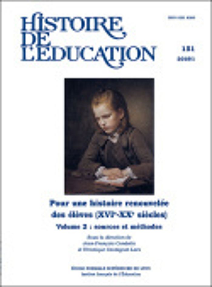 Couverture du livre « HISTOIRE DE L'EDUCATION, N 151/2019 » de J-F. Condette, librairie Les Contes Infusés à Corte