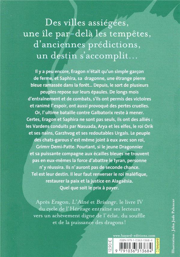 Quatrième de couverture de « ERAGON POCHE, TOME 04 - L'HERITAGE »