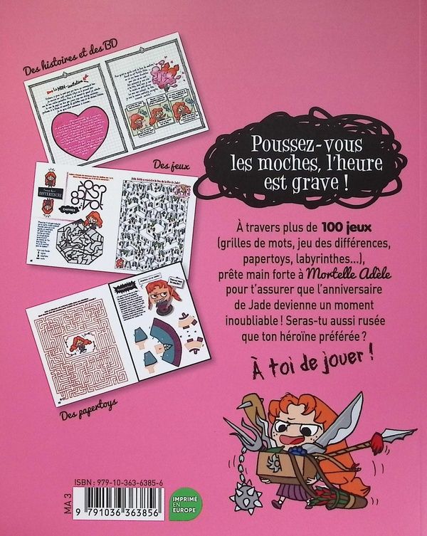 Quatrième de couverture de « EXTRA MORTELLE ADELE T2 - L'ANNIVERSAIRE DE JADE »