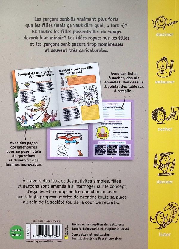 Quatrième de couverture de « L'égalité filles garçons »