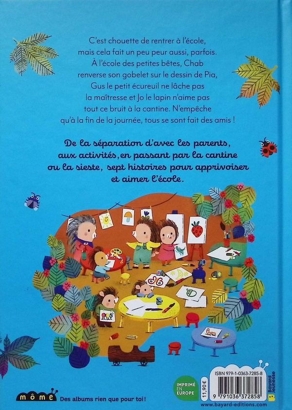 Quatrième de couverture de « À l'école des petites bêtes : 7 histoires pour aimer la rentrée »