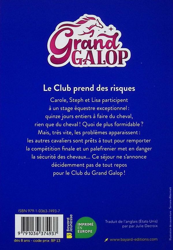 Quatrième de couverture de « Le club prend des risques »