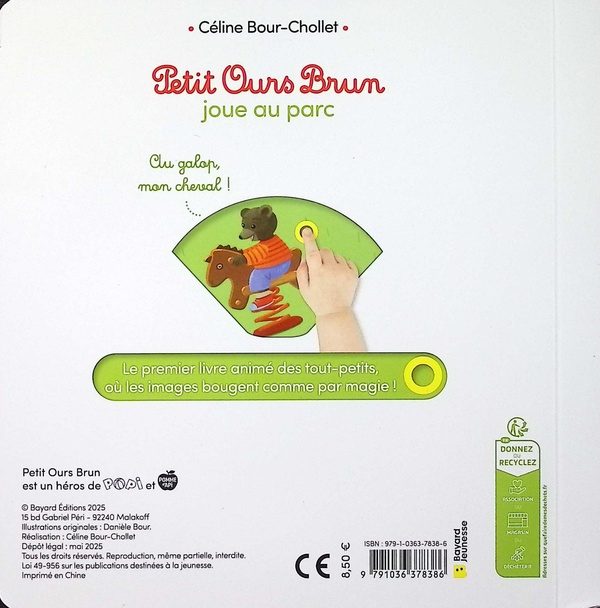 Quatrième de couverture de « Petit Ours brun joue au parc »