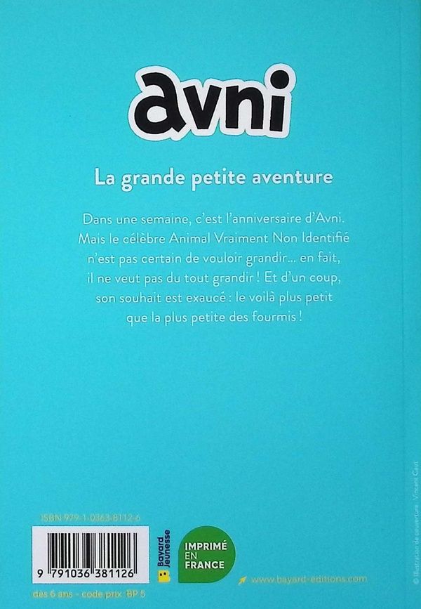 Quatrième de couverture de « AVNI, TOME 02 - LA GRANDE PETITE AVENTURE »