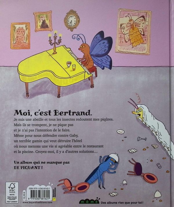 Quatrième de couverture de « Panique à l'hôtel des insectes »