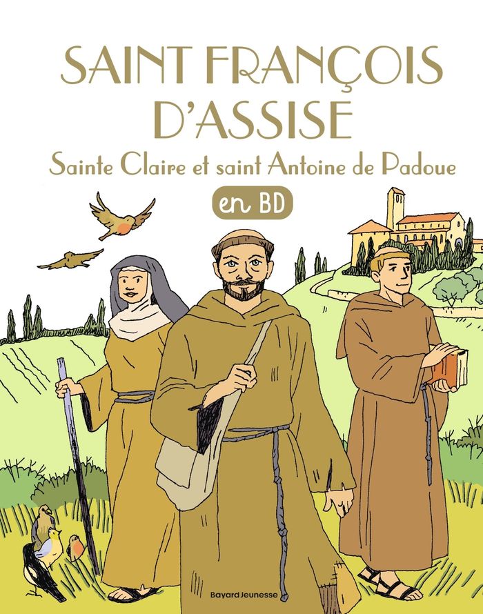 Couverture du livre « Saint François d'Assise, sainte Claire, saint Antoine de Padoue en BD » de Collectif, librairie Les Contes Infusés à Corte