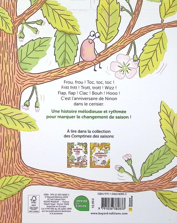 Quatrième de couverture de « La comptine du printemps »