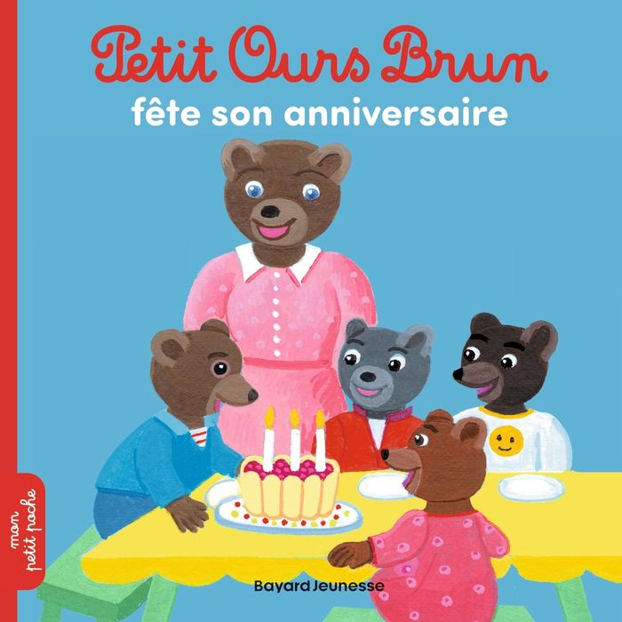 Couverture du livre « Petit Ours brun fête son anniversaire » de Marie Aubinais, librairie Les Contes Infusés à Corte