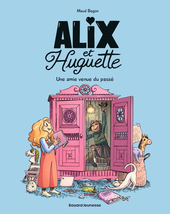 Couverture du livre « ALIX ET HUGUETTE, TOME 01 - UNE AMIE VENUE DU PASSE », librairie Les Contes Infusés à Corte