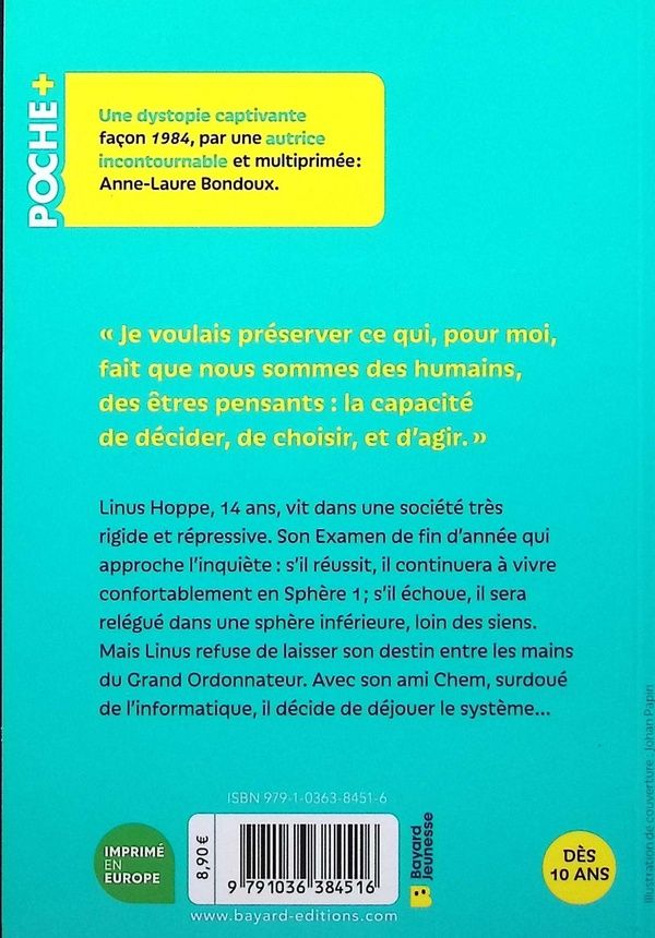Quatrième de couverture de « Le destin de Linus Hoppe »