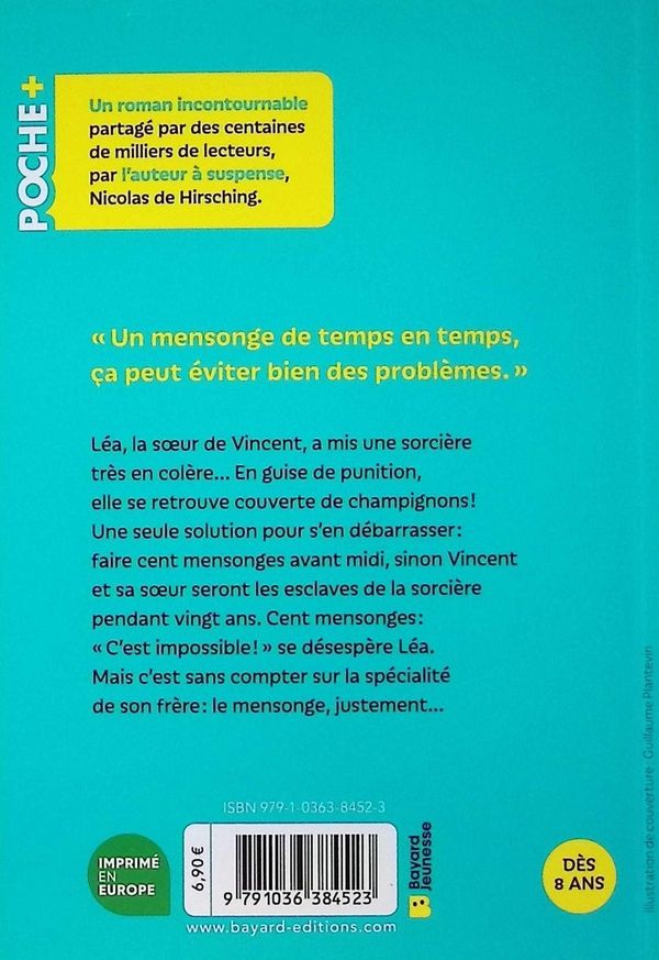 Quatrième de couverture de « Les cent mensonges de Vincent »