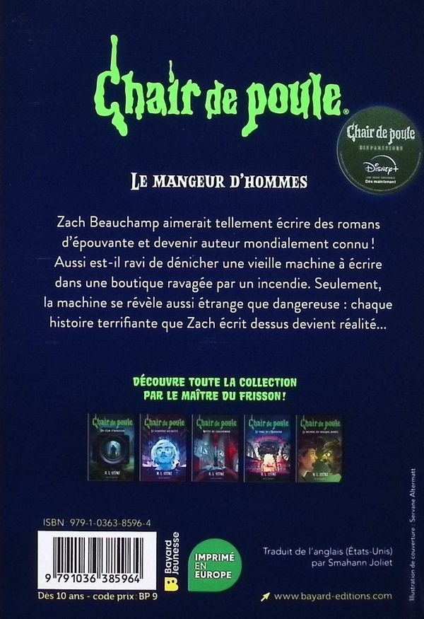 Quatrième de couverture de « Le mangeur d'hommes »