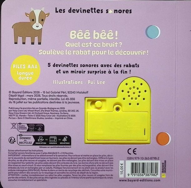 Quatrième de couverture de « Bébés animaux »