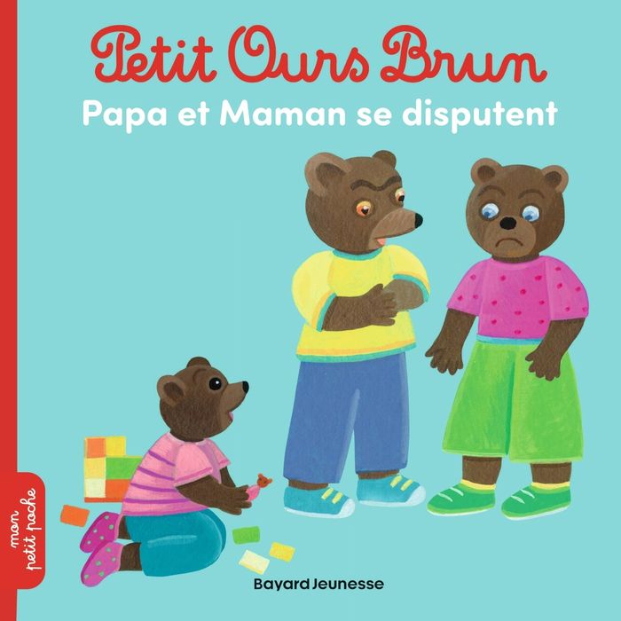Couverture du livre « Petit Ours brun, papa et maman se disputent » de Marie Aubinais, librairie Les Contes Infusés à Corte