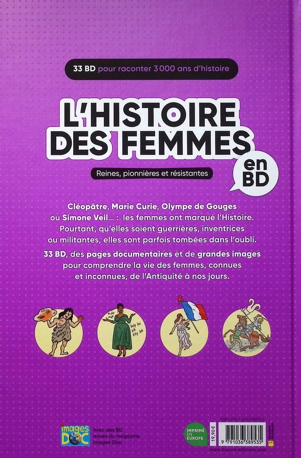 Quatrième de couverture de « L'Histoire des femmes en BD »