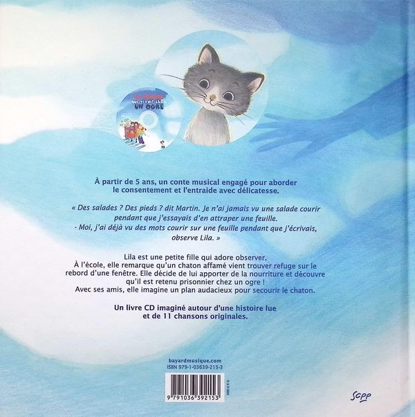 Quatrième de couverture de « Le chaton qui vivait chez un ogre »