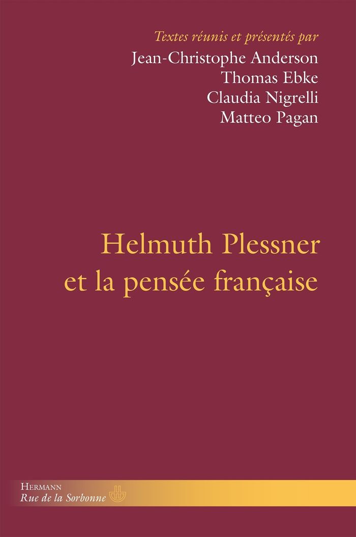 Couverture du livre « Helmuth Plessner et la pensée française », librairie Les Contes Infusés à Corte