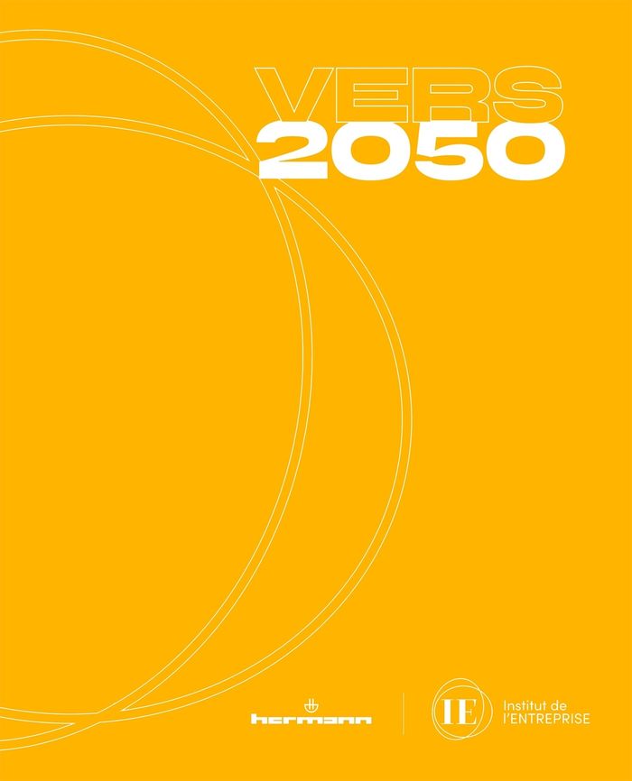 Couverture du livre « VERS 2050 - 32 DIRIGEANTS INTERROGENT L'AVENIR », librairie Les Contes Infusés à Corte