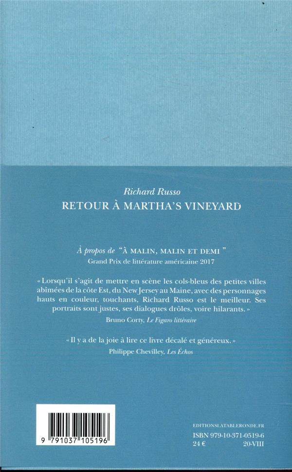 Quatrième de couverture de « Retour à Martha's Vineyard : roman »