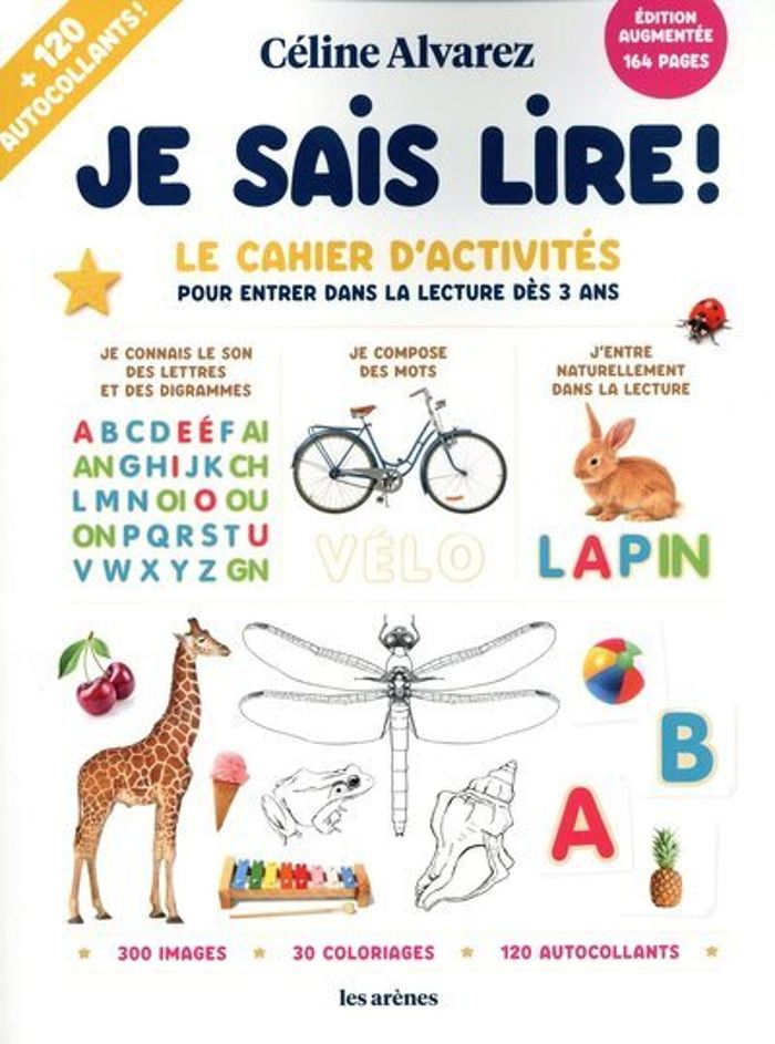 Couverture du livre « Je sais lire ! : le cahier d'activités pour entrer dans la lecture dès 3 ans » de Céline Alvarez, librairie Les Contes Infusés à Corte