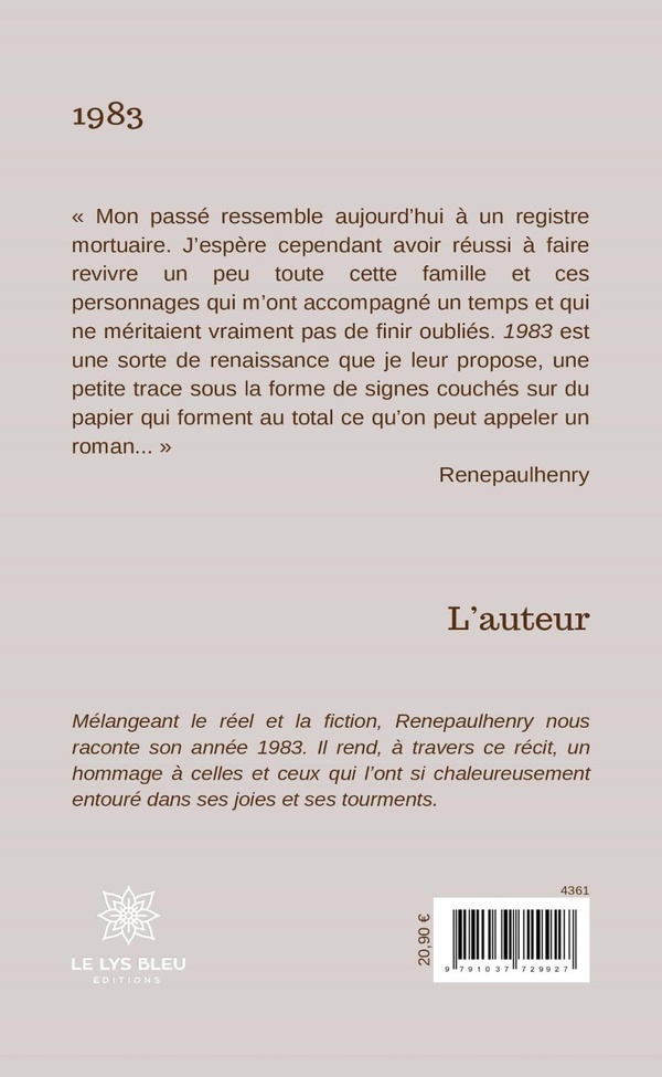 Quatrième de couverture de « 1983.0 »