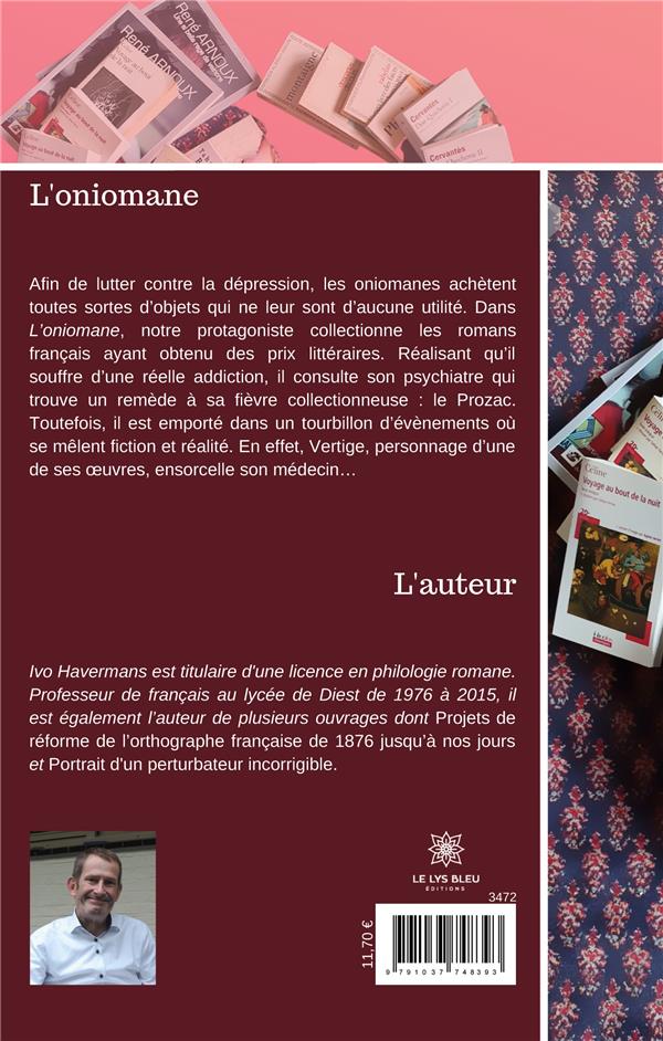 Quatrième de couverture de « L'ONIOMANE »