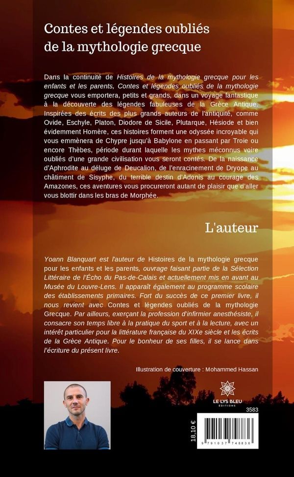 Quatrième de couverture de « CONTES ET LEGENDES OUBLIES DE LA MYTHOLOGIE GRECQUE »