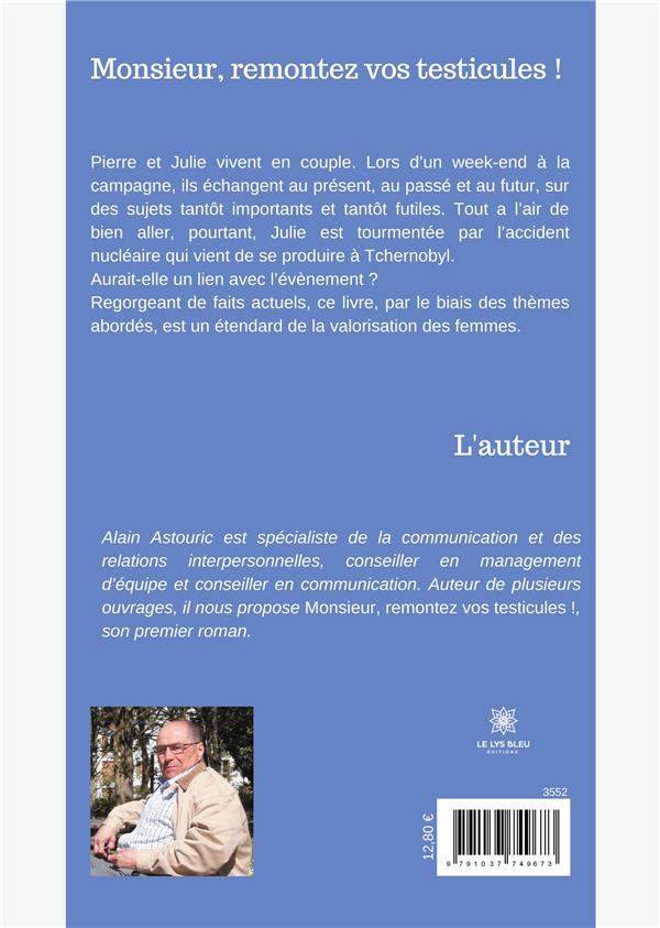 Quatrième de couverture de « MONSIEUR, REMONTEZ VOS TESTICULES ! »