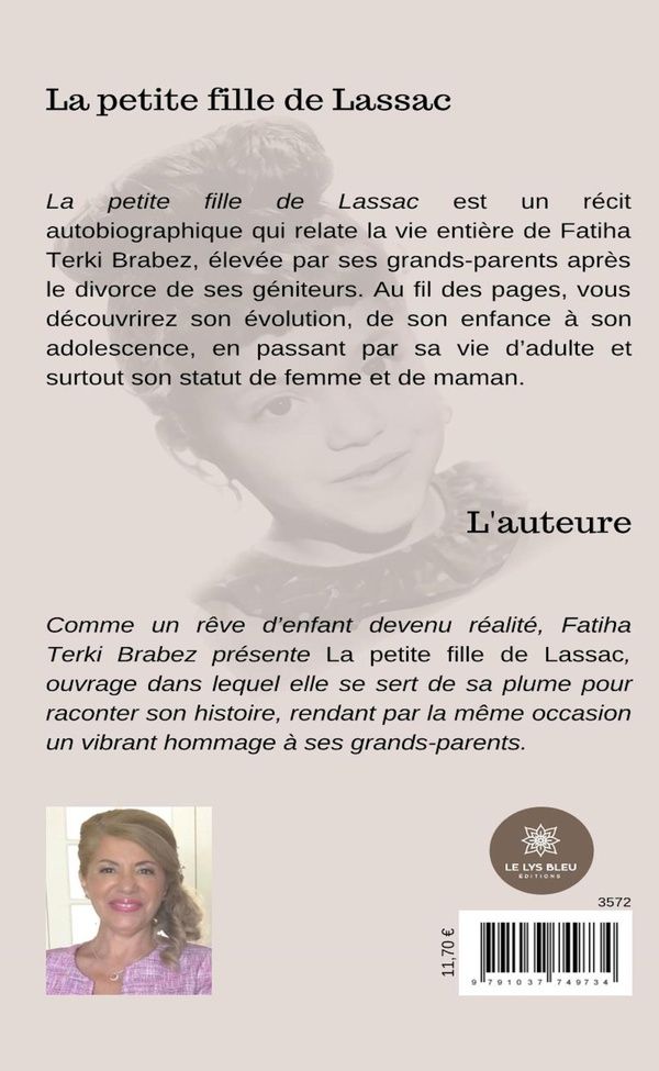 Quatrième de couverture de « LA PETITE FILLE DE LASSAC »