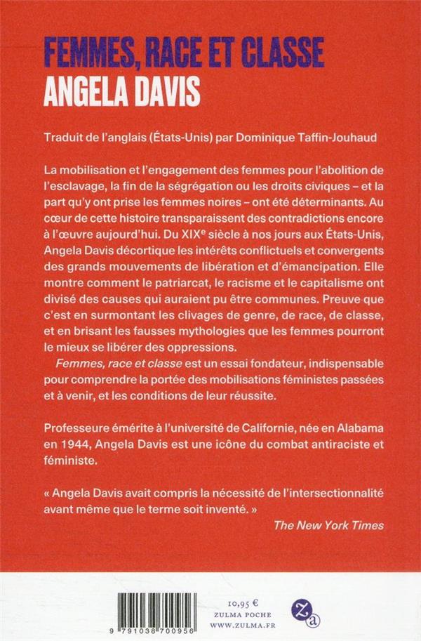 Quatrième de couverture de « FEMMES, RACE ET CLASSE »