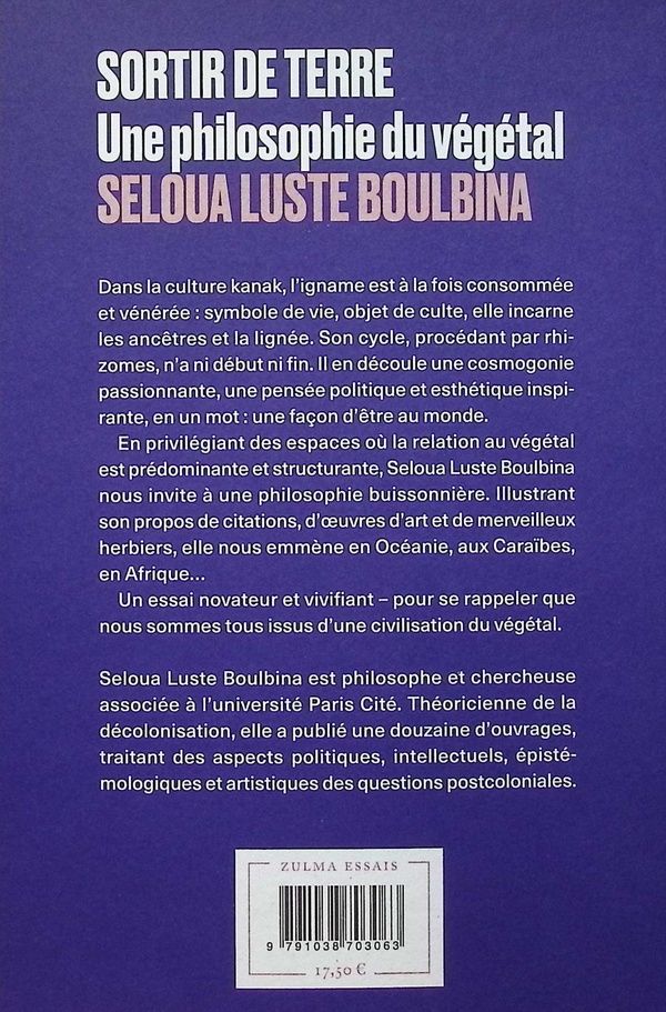 Quatrième de couverture de « Sortir de terre : une philosophie du végétal »