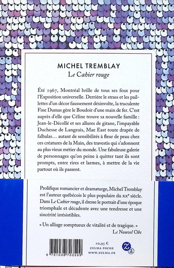 Quatrième de couverture de « Le cahier rouge »