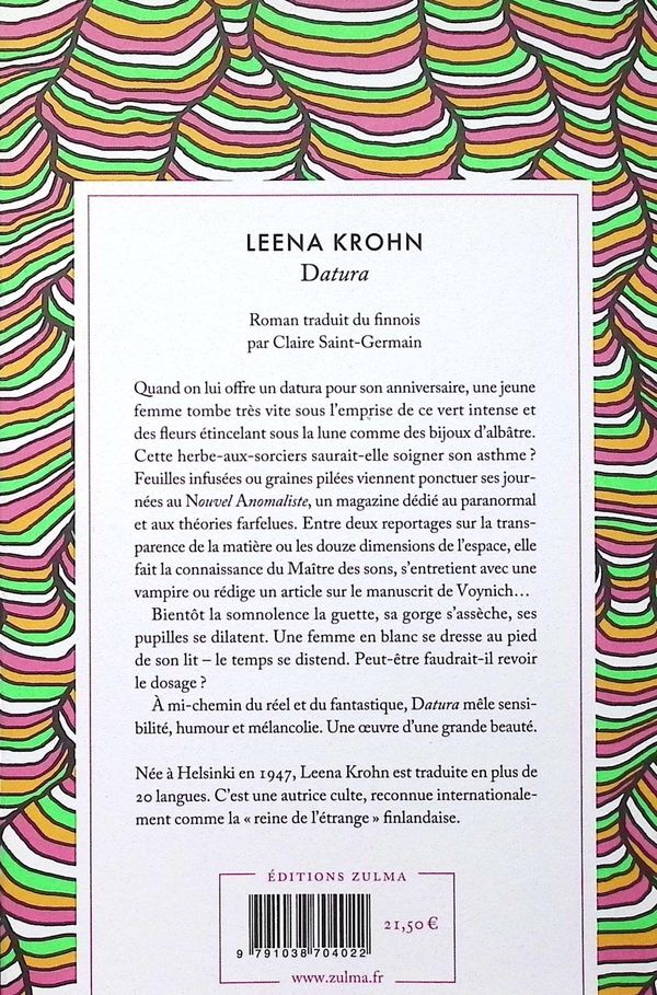 Quatrième de couverture de « Datura »